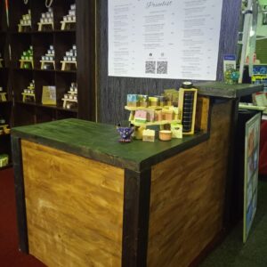 Wooden bar counter fourways menu