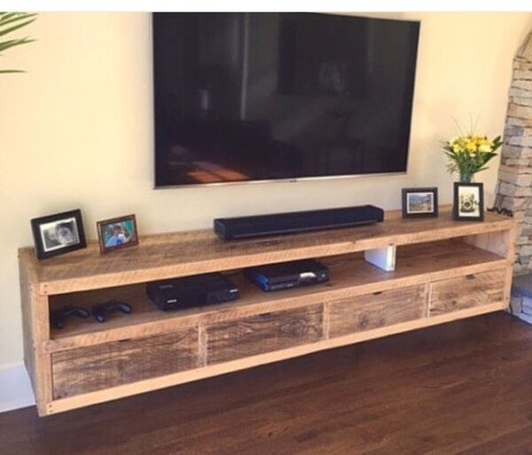 Rustic Pine TV Base