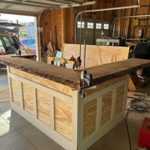 wooden COUNTER