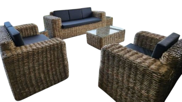 Wicker Sun Lounger with Cushion